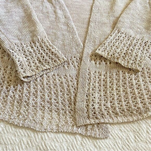 Tahari Cotton/Linen Knit Open Cardigan - Picture 7 of 9